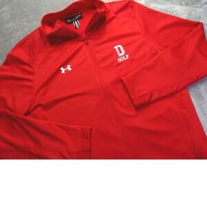 Under Armour Men's XL Red Davidson College Wildcats Golf Full Zip Track Jacket